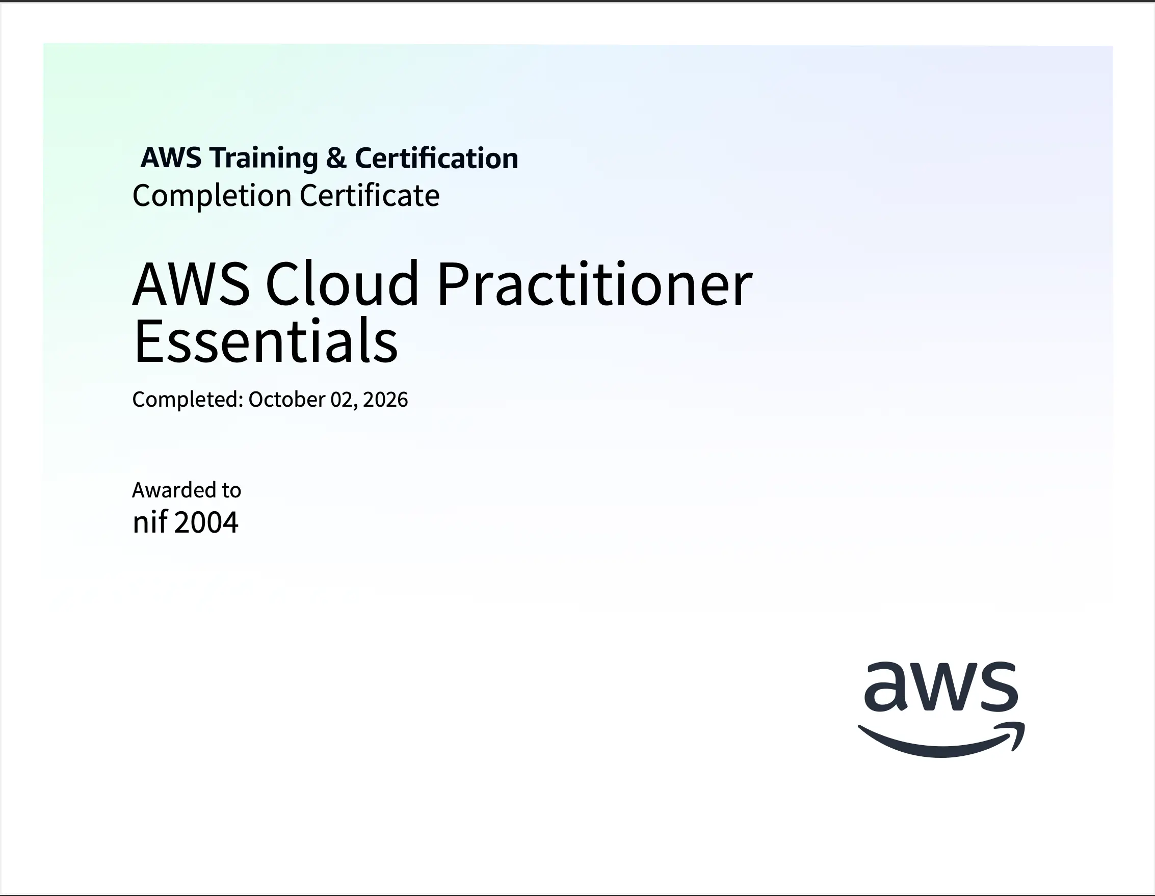AWS Certificate