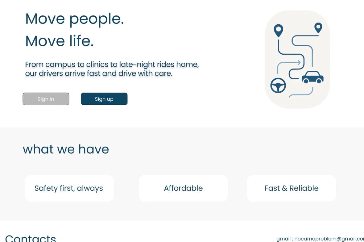 Ride Sharing Web preview